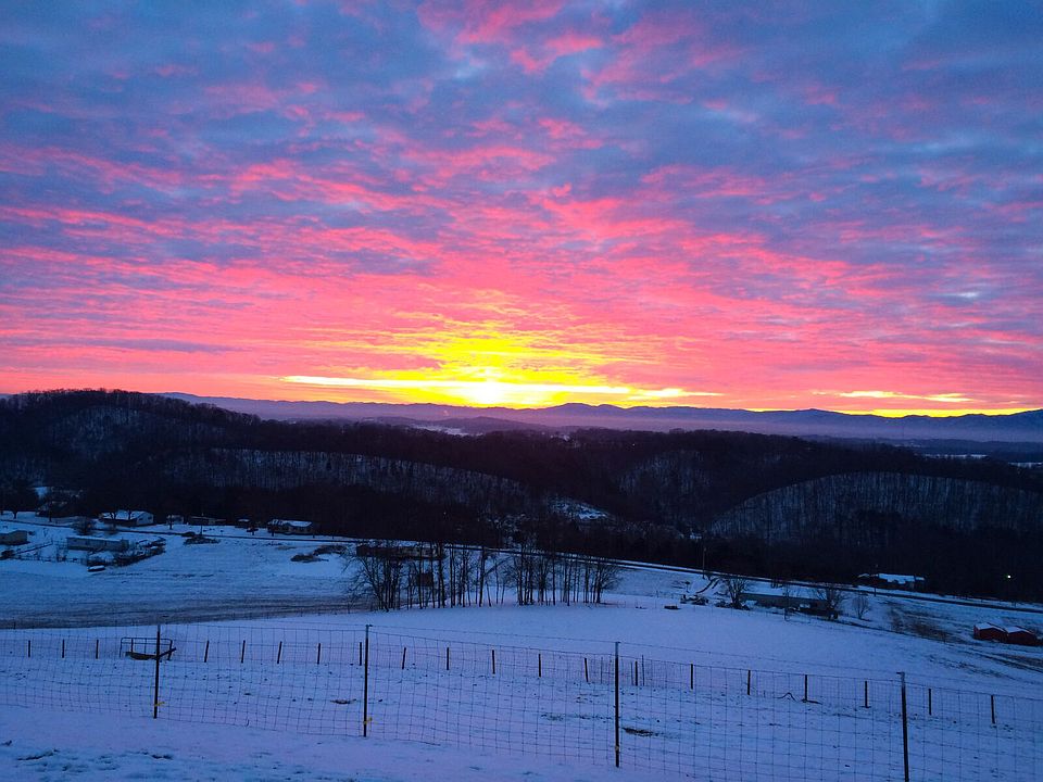 WINTER SUNRISE FROM HOUSE