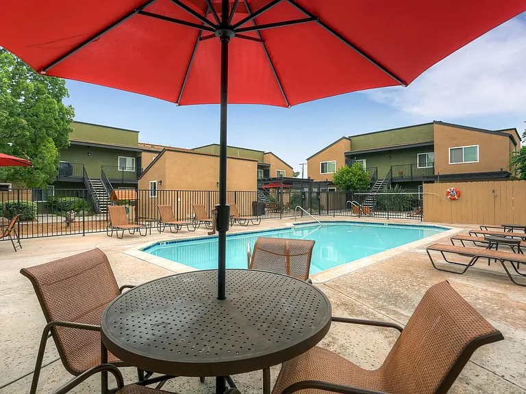 The Community Outdoor Pool at Midway Gardens Apartments