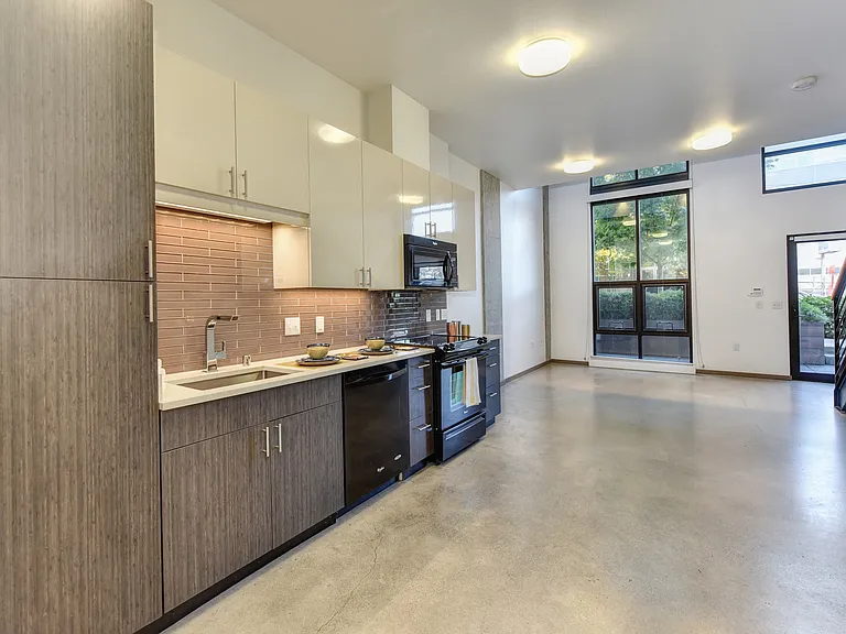 Open Kitchen with View of Entryway