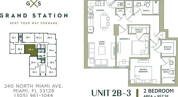 2B-3 | 957 Square Foot Two Bedroom Two Bath 2B-3 | 957 Square Foot Two Bedroom Two Bath