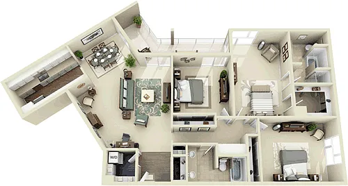 Floor plan 3+ Bedroom C