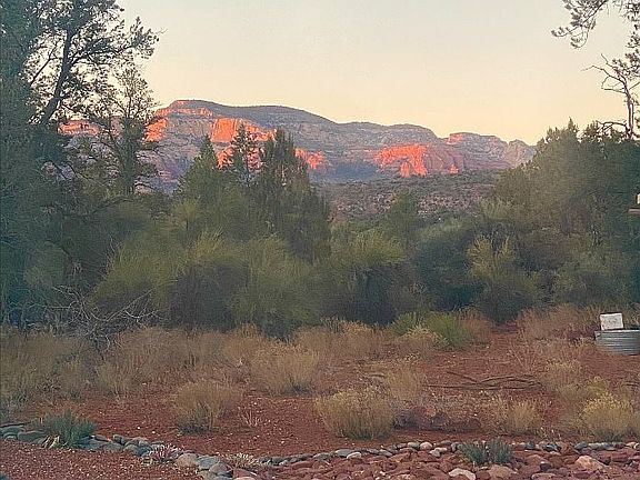 view of Bear Mt at sunset