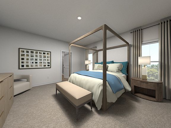 Virtually Staged Primary Suite