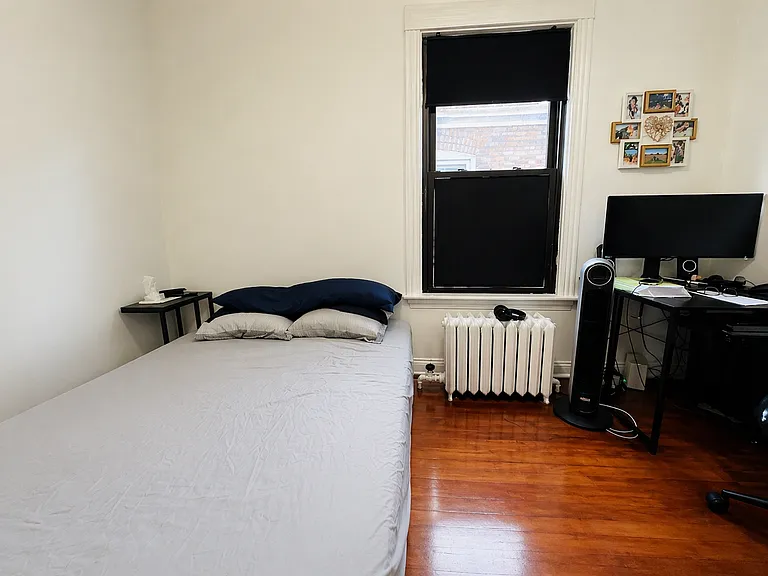 Bedroom 1, has a spacious closet with full frame mirrors to the right.