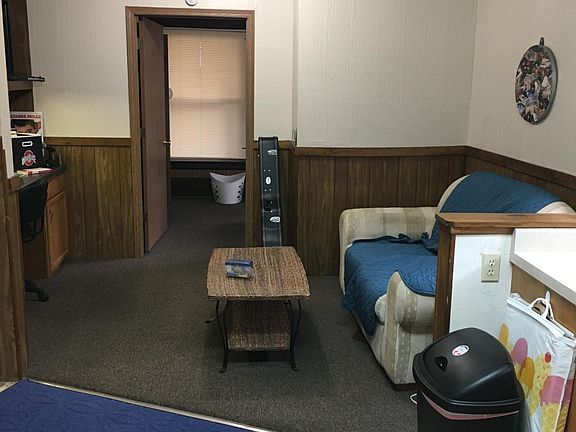 1 Bedroom: View from kitchen into living space/bedroom