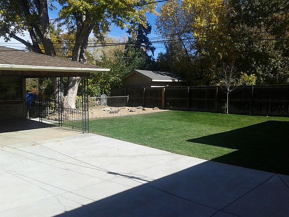 Carport and back yard
