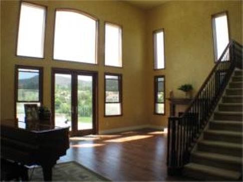 Living room with fireplace