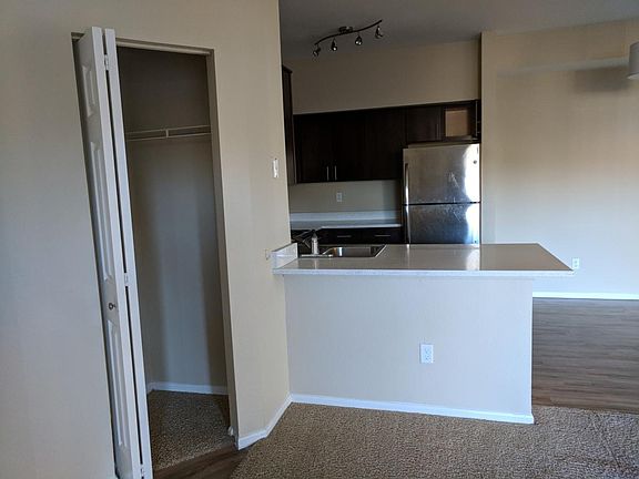 Kitchen and coat closet