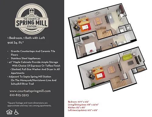 Floor plan 1 Bed 1 Bath Loft