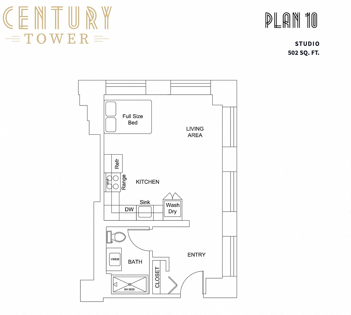 Floor plan Studio 10