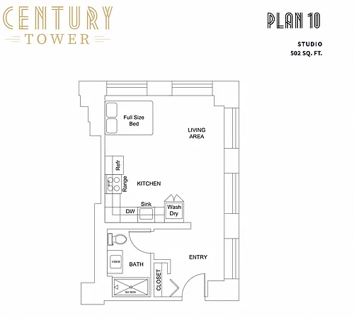 Floor plan Studio 10