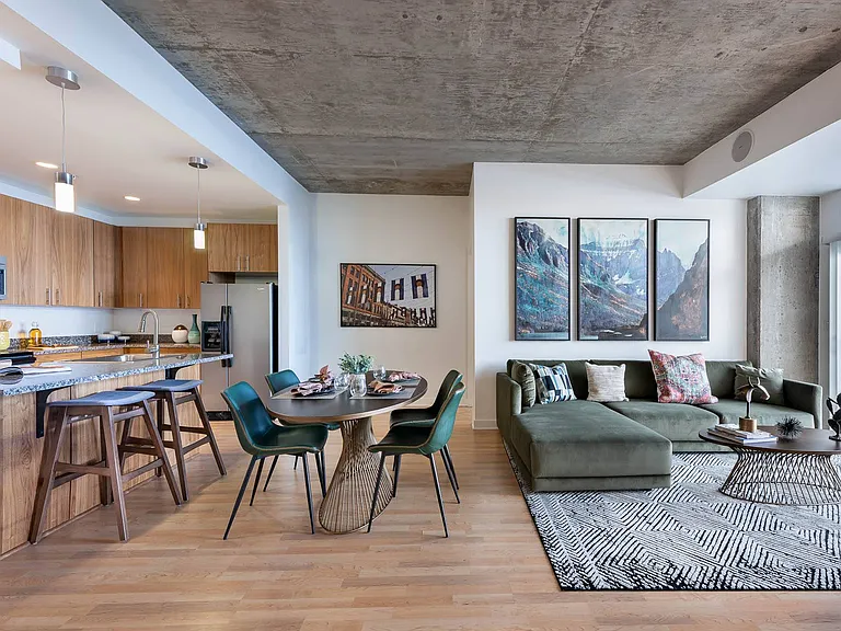 Maple Wood Flooring in Kitchen & Living Areas