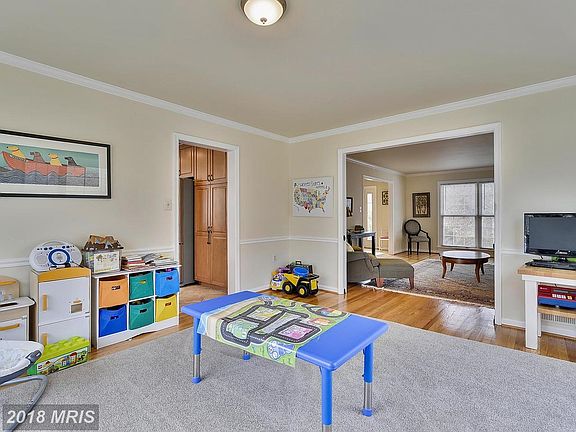 Dining Room with Treed and Pool Views