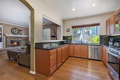 Kitchen with granite and new applicances