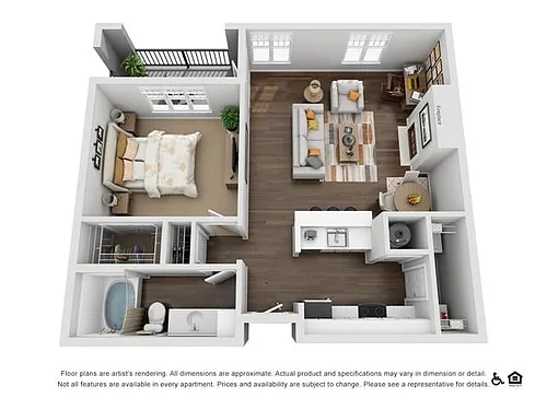 Floor plan 1BH