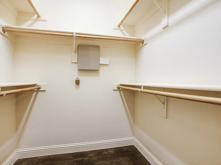 2714 Merida, Fort Worth, TX. Closet in bedroom with en-suite bathroom.