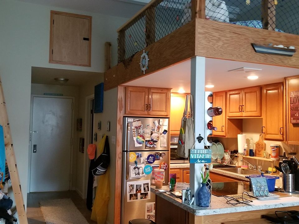 Full kitchen plus sleeping loft.