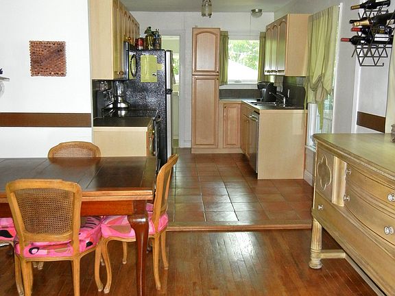 View from entry through kitchen