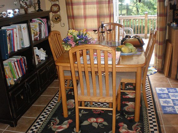 Sunny dining Area with Custom Ceramic Floor
