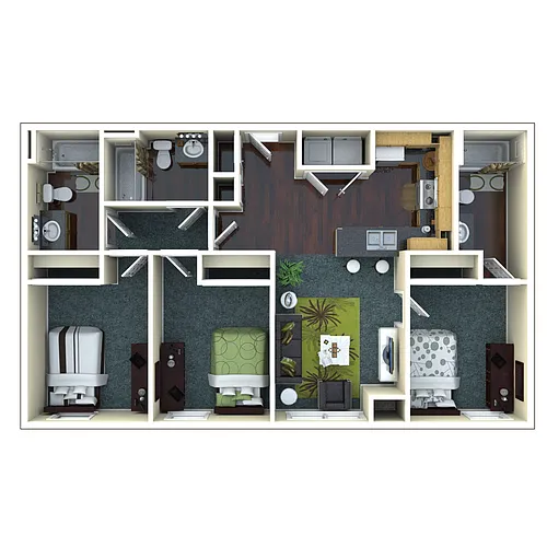 Floor plan C1 - 3X3