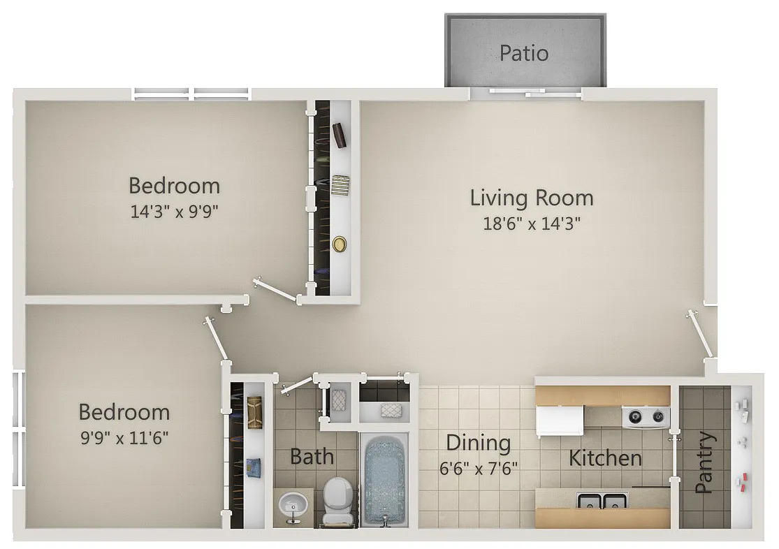 Floor plan 2 bedroom