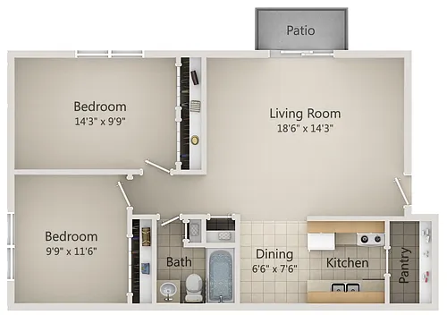 Floor plan 2 bedroom