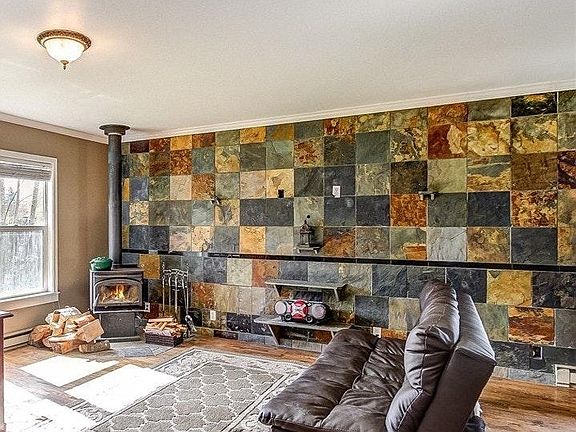 Enjoy the crackling sounds of wood fireplace
