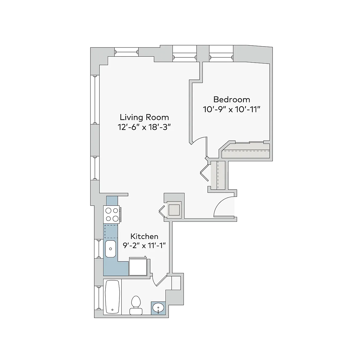 Floor plan nwb-1bT02
