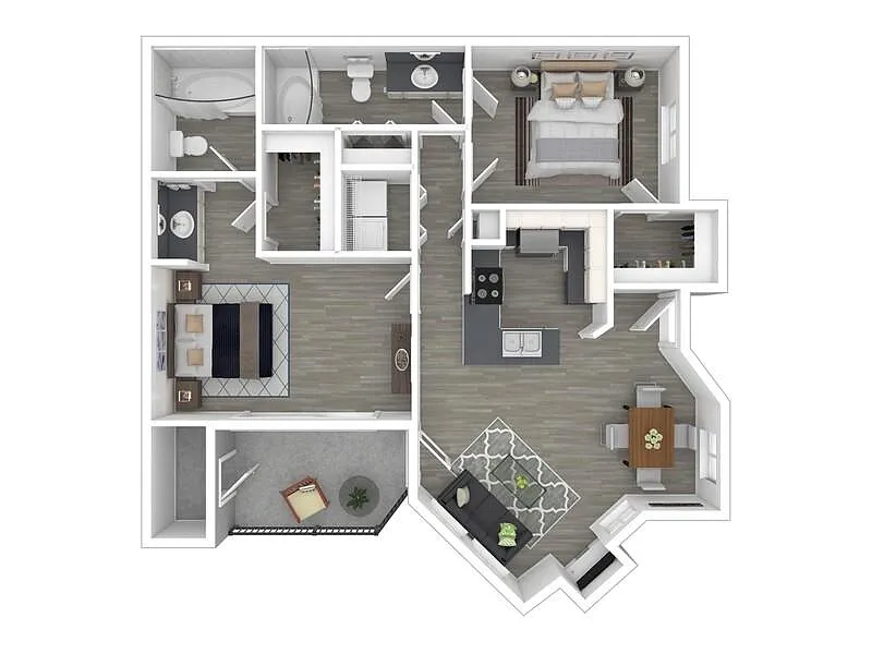 Floor plan 2X2-1260