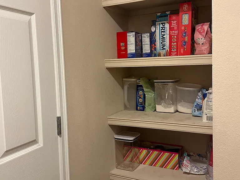 Shelving/pantry in laundry room
