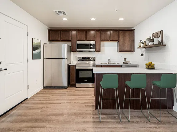 Apartment kitchen — representative home at Deer Valley 24.