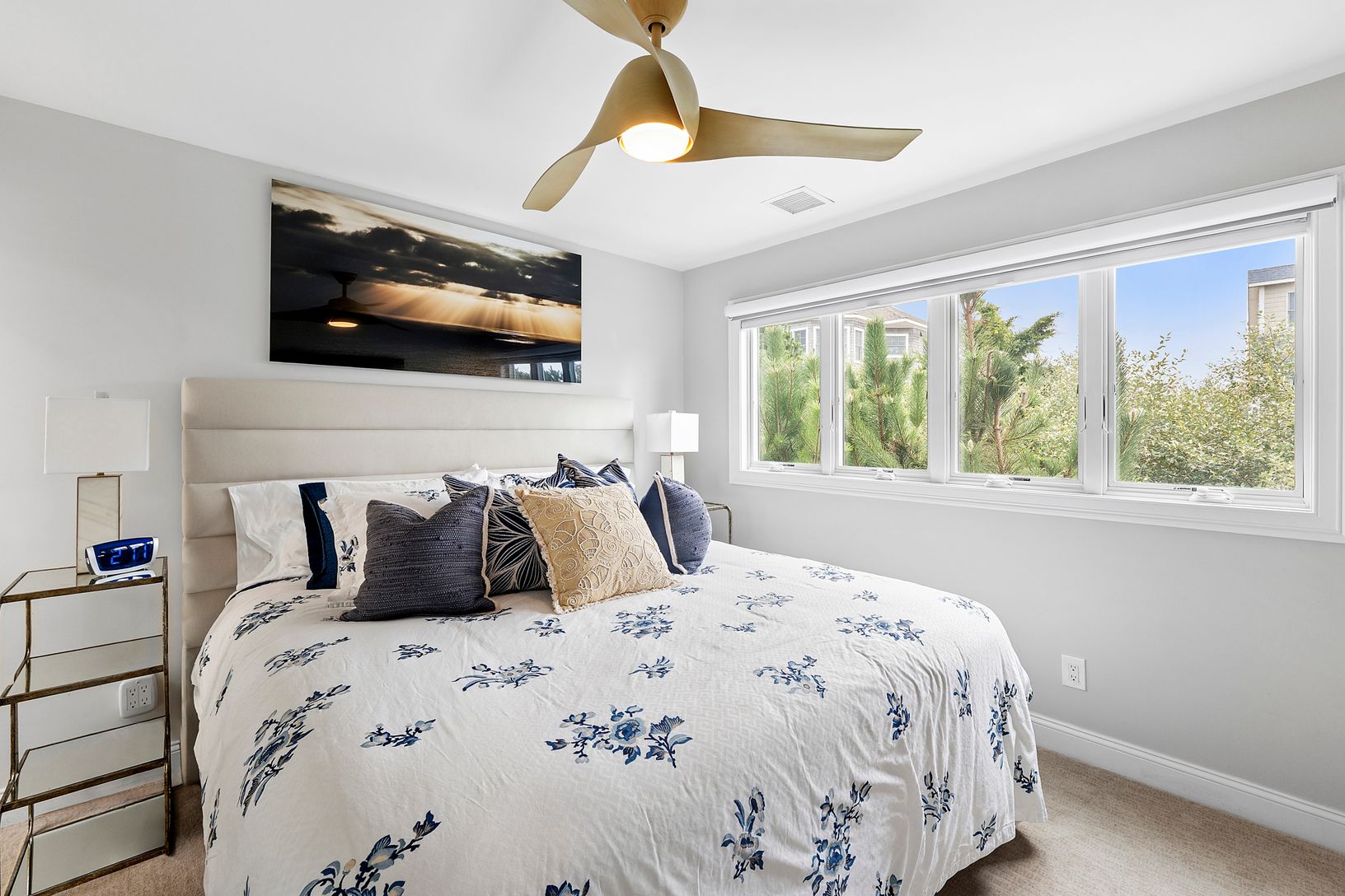Bedroom fits King size bed.