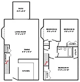Floor plan 3 Bedroom Heather Town House