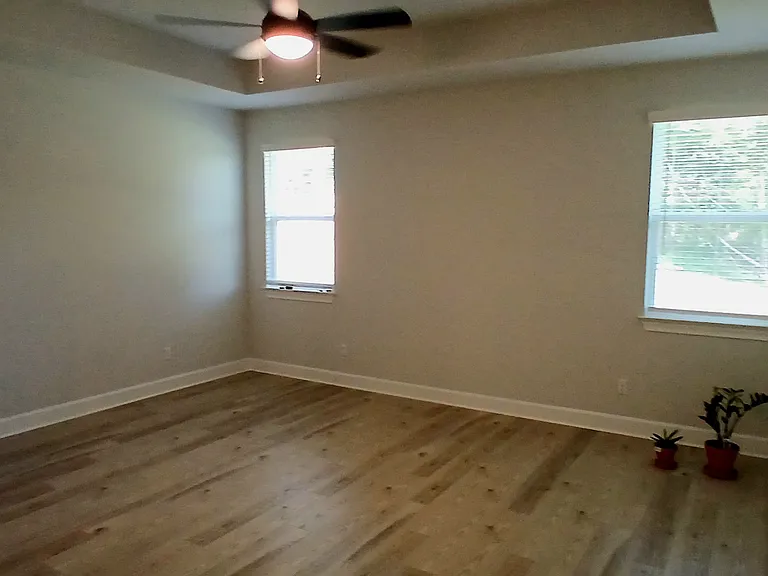 Master bedroom is almost as large as the living room