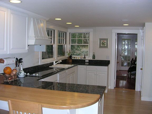 Large kitchen with granite