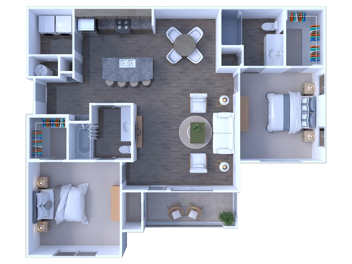 Floor plan B2 ADA Apartment