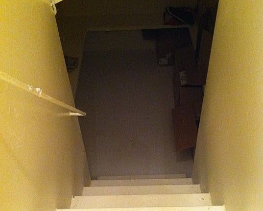 Built in storm cellar 