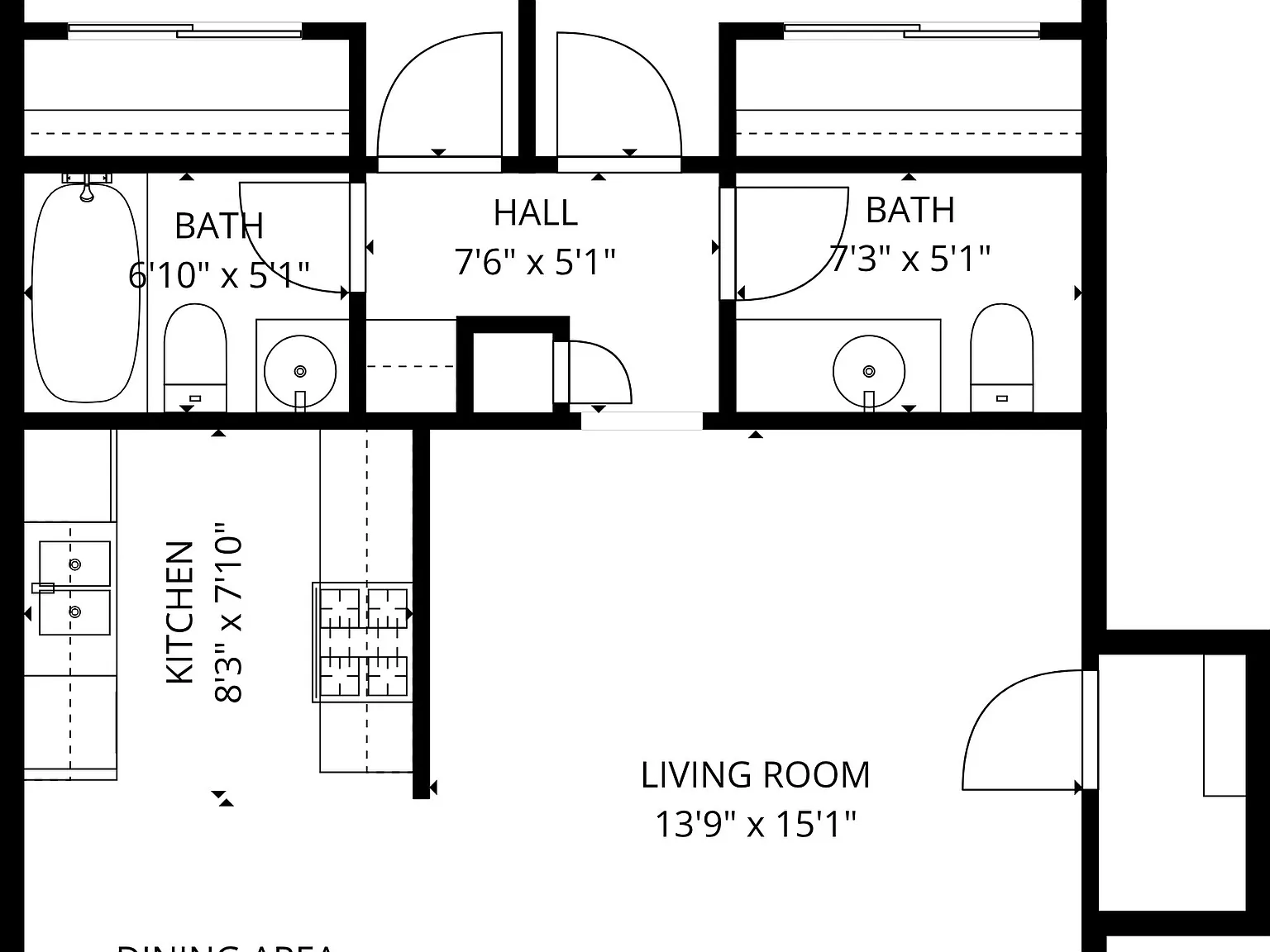 2 bed, 1.5 bath, 793 sqft, $3,500 — Photo 2
