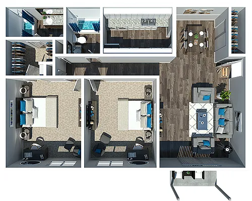 Floor plan 2 Bedroom