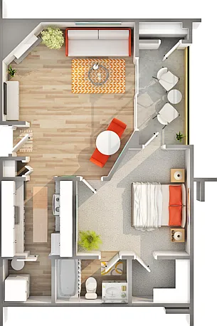 Aspen C- One Bed Aspen C- One Bed