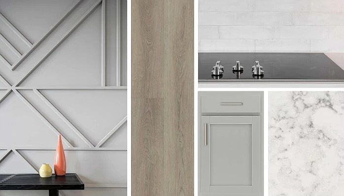 AW Collection R Milan, with sleek gray cabinetry, smooth ceramics, and sophisticated design touches