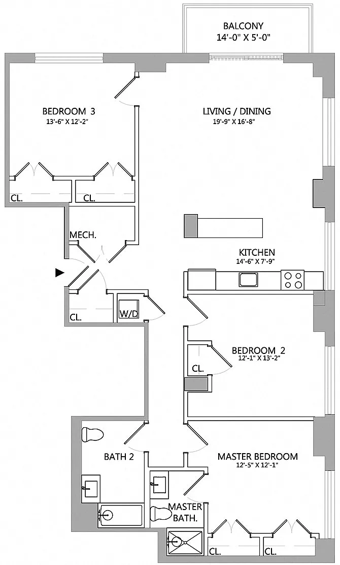 Floor plan 3 Bed/2 Bath-10-9-PH