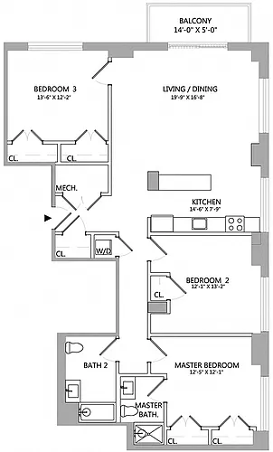 Floor plan 3 Bed/2 Bath-10-9-PH