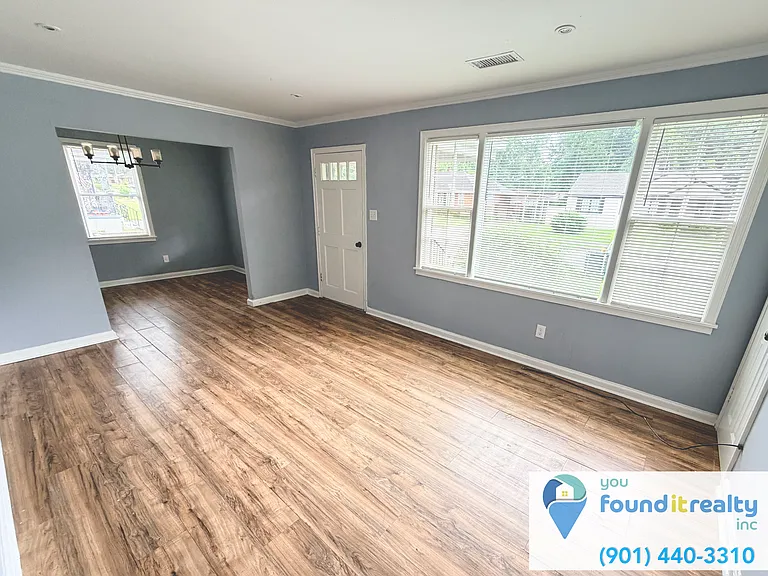 Entryway and living room