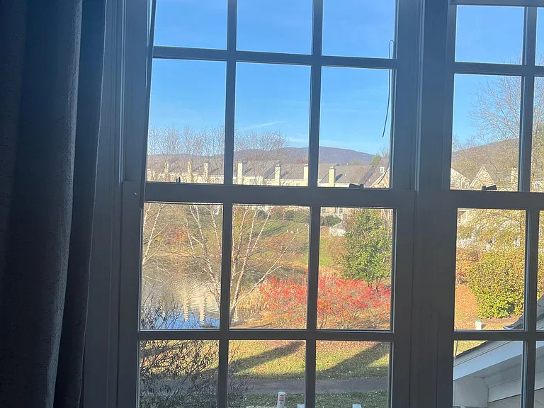 Mountain and water views and listen to the fountain from the upstairs office and bedroom.
