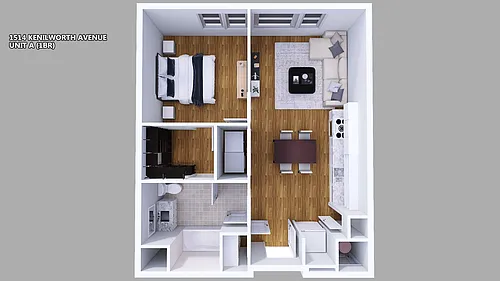 Floor plan One Bedroom Senior