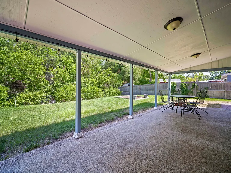 Backyard and covered patio