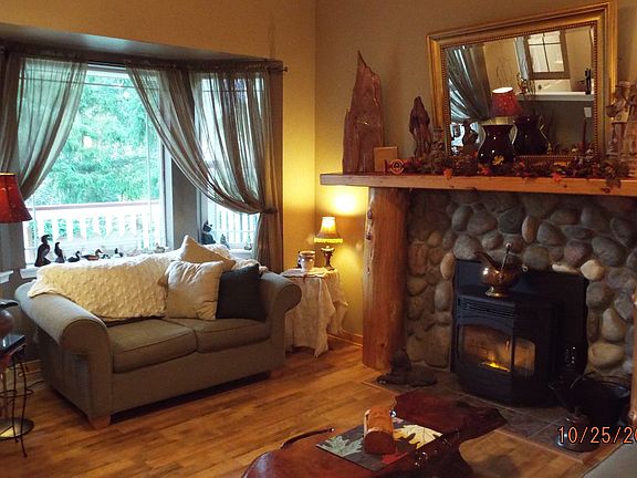 Living Room, pellet stove