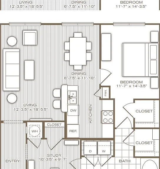 1 Bed 1 Bath 1 Bed 1 Bath