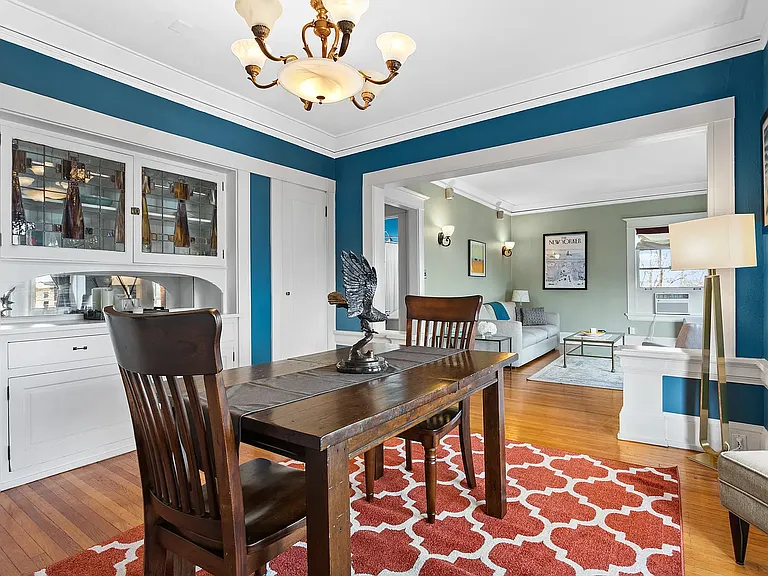 Built-in bar area and closets